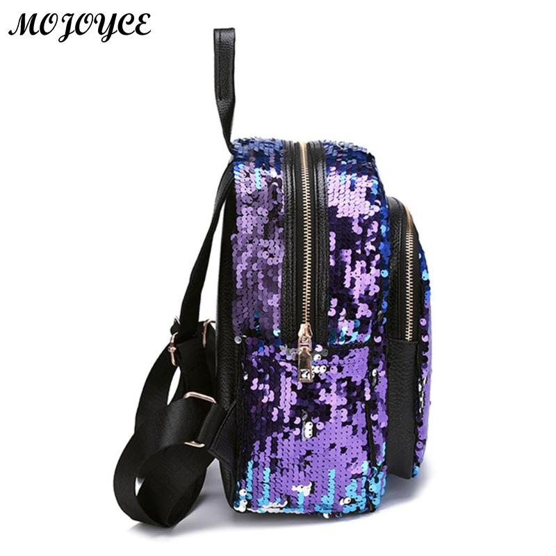 2pcs/1pc New Sequins Backpack New Teenage Girls Fashion Bling Rucksack Students School Bag with Pencil Case Clutch Mochilas