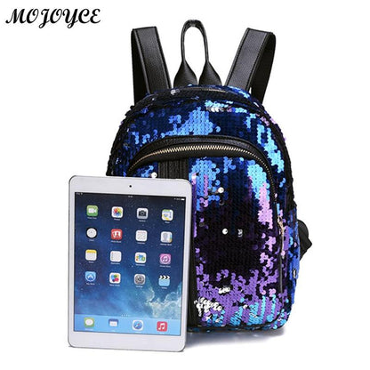 2pcs/1pc New Sequins Backpack New Teenage Girls Fashion Bling Rucksack Students School Bag with Pencil Case Clutch Mochilas