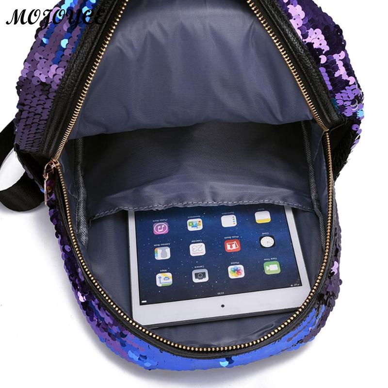 2pcs/1pc New Sequins Backpack New Teenage Girls Fashion Bling Rucksack Students School Bag with Pencil Case Clutch Mochilas