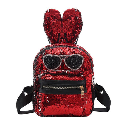 2pcs/1pc New Sequins Backpack New Teenage Girls Fashion Bling Rucksack Students School Bag with Pencil Case Clutch Mochilas