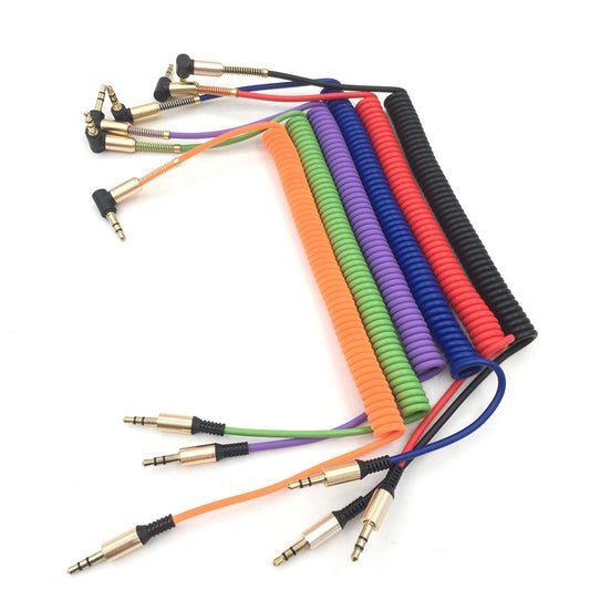 3.5 Jack AUX Audio Cable 3.5MM Male to Male Cable For Phone Car Speaker MP4 Headphone 1.7M Jack 3.5 Spring Audio Cables