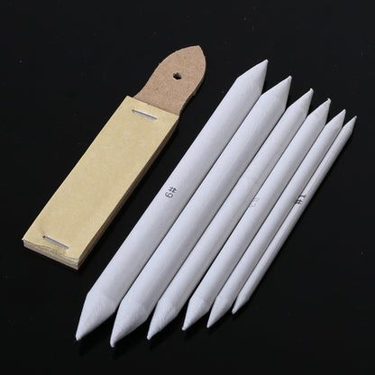 3/6Pcs Set Rubber Double Head Dedicated Sketch Paper Pen  Pastel Charcoal  Paper Sketch Drawing Art Painting Supplies White Pen