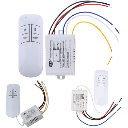 3 Port ON/OFF 220V Lamp Light Digital Wireless Wall Remote Control Switch Receiver Transmitter