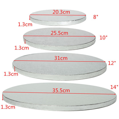 3 Sizes Round Cake Display Board Stand Holder Strong Base Wedding Birthday Party Events Home Bakery Cake Baking Tools Bakeware