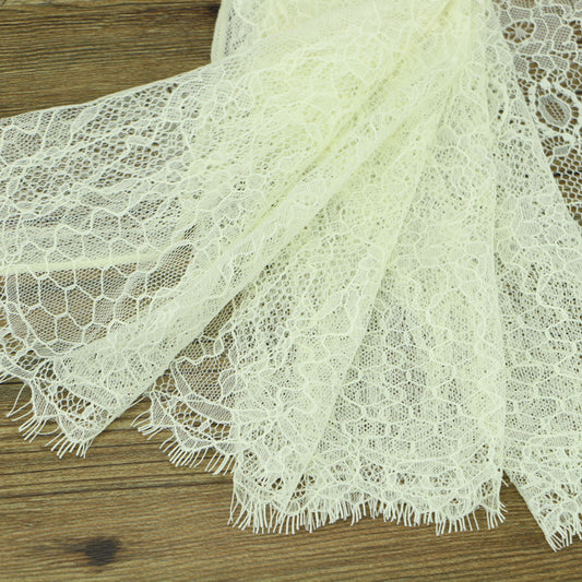 3 yards / a lot of beige eyelash lace 24cm lace lace fabric handmade DIY garment accessories