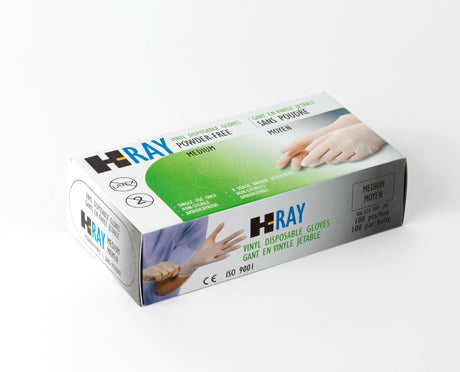 DISPOSABLE VINYL GLOVES HRAY Brand CLEAR – 100/Box