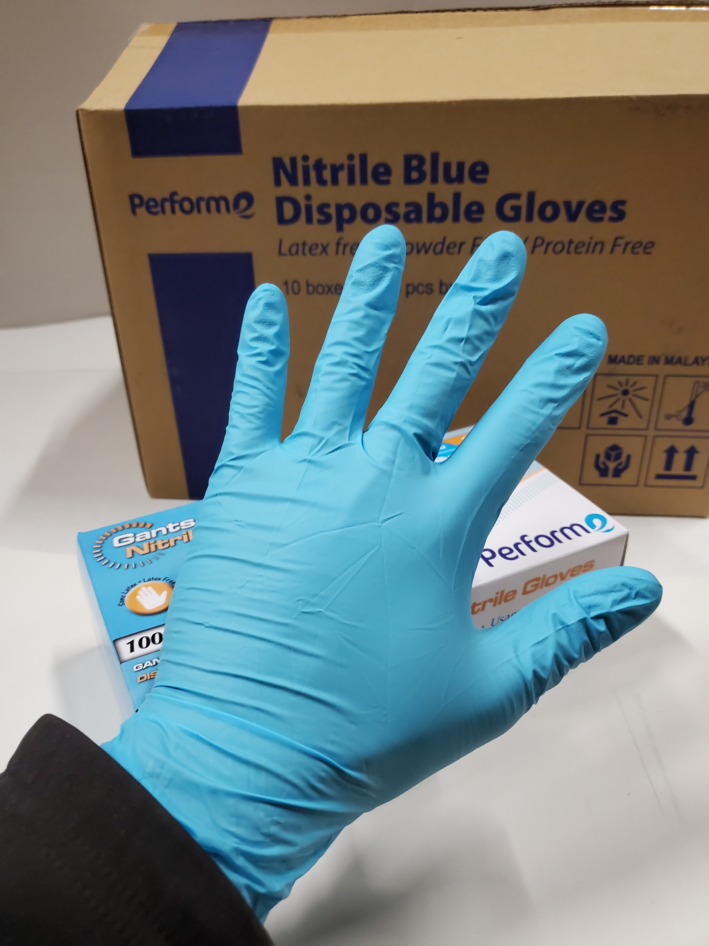 Nitrile Blue Medical Grade Disposable Glove Latex Free Powder Free Protein Free 100 Gloves/Box