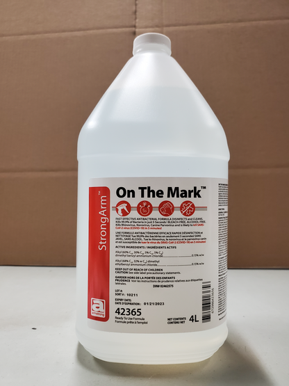 *ON THE MARK* FAST EFFECTIVE ANTIBACTERIAL FORMULA DISINFECTANT. KILL CORONA VIRUS IN 5 MINUTES.