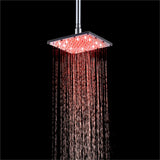 6 inch LED Shower Head Rainfall Water Saving 7 Colors Gradual Changing 3 Colors Temperature Sensor Ceiling Wall Mount Showerhead