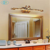 7W 9W LED vanity lights L54cm L68cm Europe Vintage Gold Resin LED mirror lights bathroom dressing room wall Vanity lighting