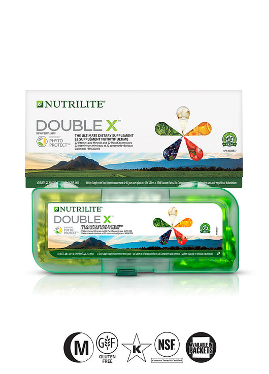 Nutrilite® Double X® Vitamin/Mineral/Phytonutrient Supplement – 31-day supply with 3-compartment case