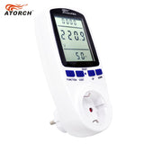 ATORCH 220v AC power meter digital wattmeter energy eu watt Calculator monitor electricity consumption Measuring socket analyzer