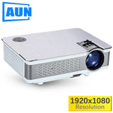 AUN Full HD Projector. AKEY5 UP. 1920*1080P, 3,800 Lumens, Android Beamer with WIFI, Bluetooth, LED TV. Optional AKEY5 IMP-5803