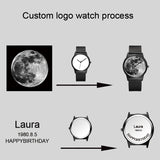 B-8213 Private Label OEM/ODM Wrist Watch Minimalistic Style Design Your Own Logo Watch Face Back Case and Buckle Branding Name