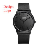 B-9000A China Supplier Low MOQ Design Your Logo Watch Leather Strap OEM Women Watch Custom Branding Men Engrace Name Watch
