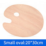 BGLN 1Piece Wood Oval Square Oil Painting Palette Professional Oil Paint Ellipse Drawing Palette Paleta School Art Supplies