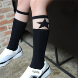 Cartoon Kids Knee High Socks Children Black White Sock Baby Girl Leg Warmers Kids Cotton Print Satr Socks