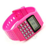 Children Electronic Calculator Silicone Date Multi-Purpose Keypad Wrist Watch New Drop Shipping-PC Friend