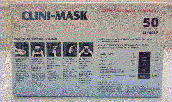 Kids medical mask Clini Mask 50/box Level 2 3ply