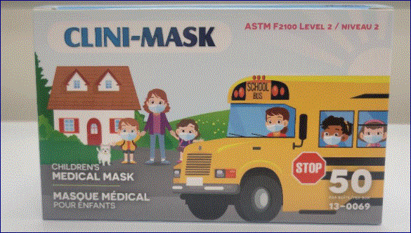 Kids medical mask Clini Mask 50/box Level 2 3ply