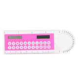 Colorful Student Ruler Mini Portable Solar Energy Calculator Office Stationery