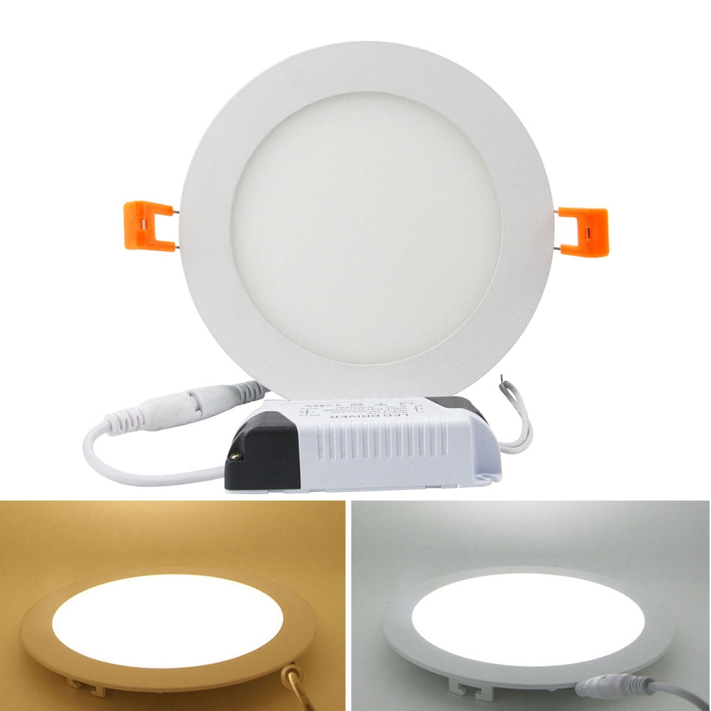 [DBF]LED Ceiling Light Ultra Bright Smart IC Driver 3W 4W 6W 9W 12W 15W 18W Dimmer LED Panel Light AC85-265V LED Lamp 110V 220V