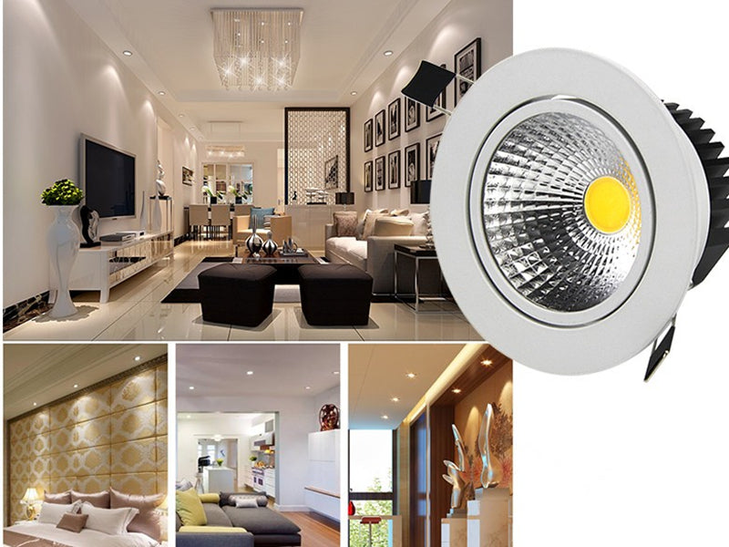 [DBF] Super Bright Recessed LED Dimmable Downlight COB 5W 7W 9W 12W LED Spot light LED decoration Ceiling Lamp AC 110V 220V