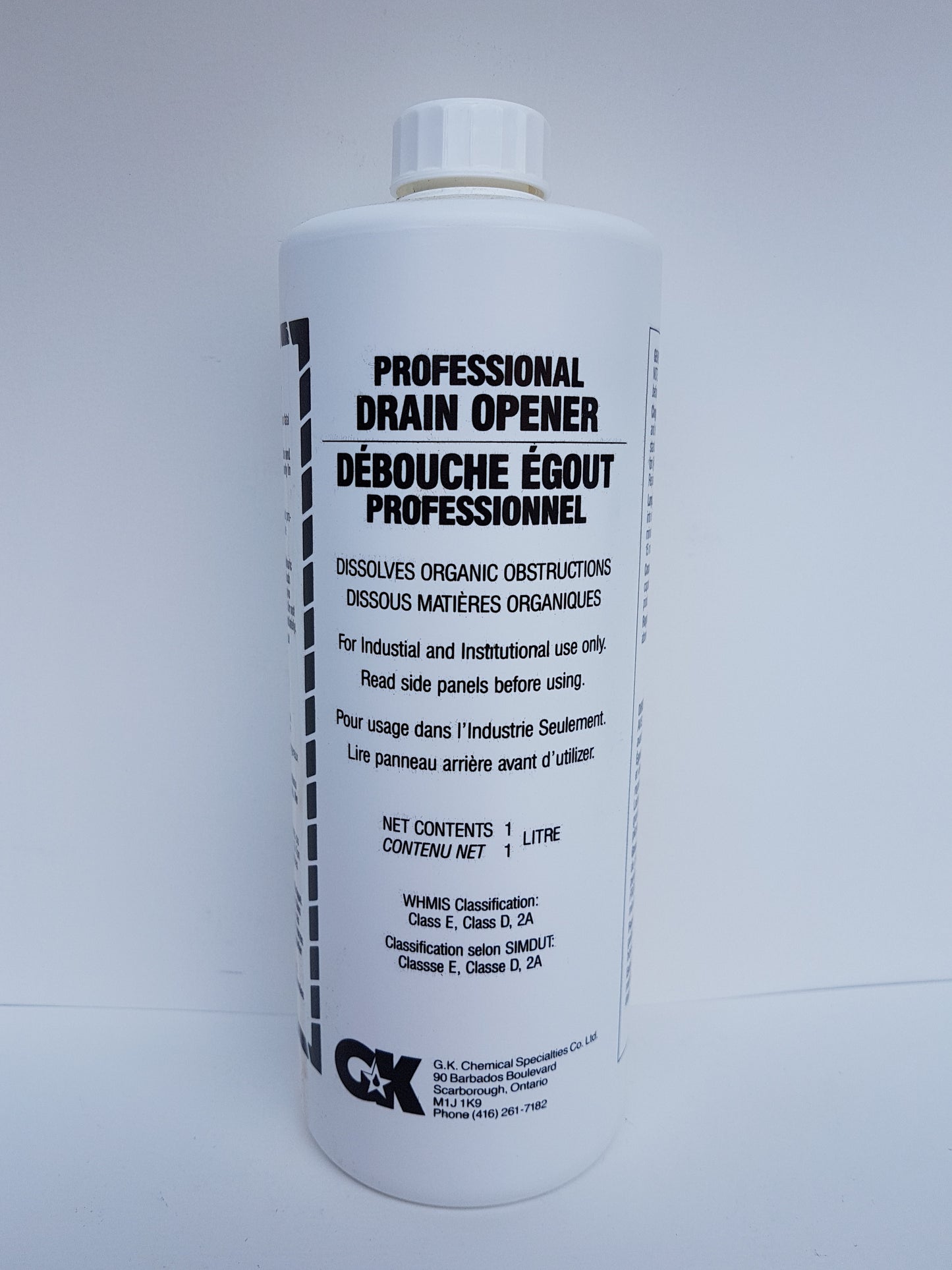 Drain Opener – Extra Strong – Powerful Professional-Grade Drain Cleaner Available in 1 L Bottle and 4 L Gallon / Case Options