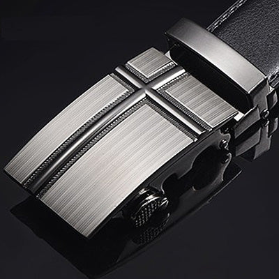 [DWTS]Belt Male Genuine Leather Strap Belts For Men Top Quality Automatic Buckle black Belts Cummerbunds cinturon hombre