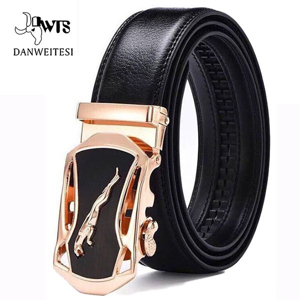 [DWTS]Genuine Leather Belts For Men Automatic Male Belts Cummerbunds Leather Belt Men dropshipping Black Belts 105cm-125cm