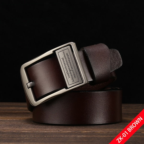 [DWTS]belt male leather belt men male genuine leather strap luxury pin buckle belts for men belt Cummerbunds ceinture homme