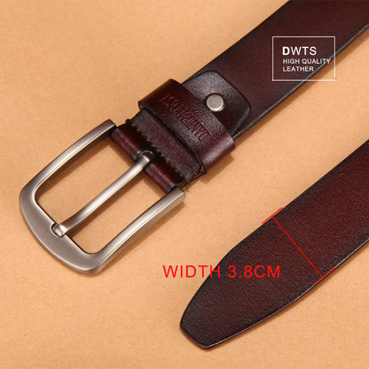 [DWTS]men's belt leather belt men male genuine leather strap luxury pin buckle fancy vintage jeans cintos masculinos