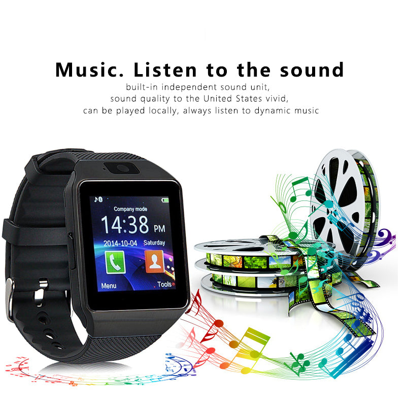 DZ09 Smartwatch Men Bluetooth Smart Watch Reloj Relogio 2G GSM SIM App Sync Mp3 for Xiaomi Android Phones Watch PK Y1 KW18