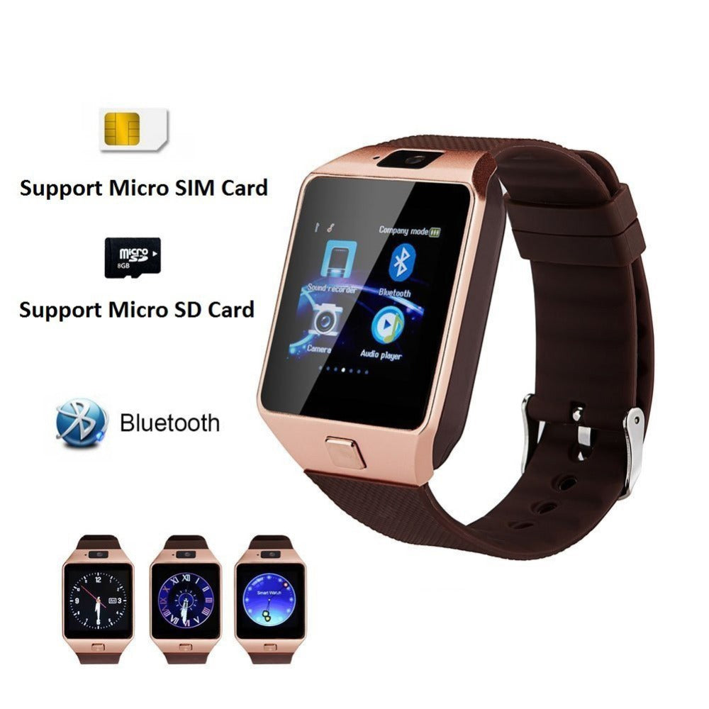 DZ09 Smartwatch Men Bluetooth Smart Watch Reloj Relogio 2G GSM SIM App Sync Mp3 for Xiaomi Android Phones Watch PK Y1 KW18