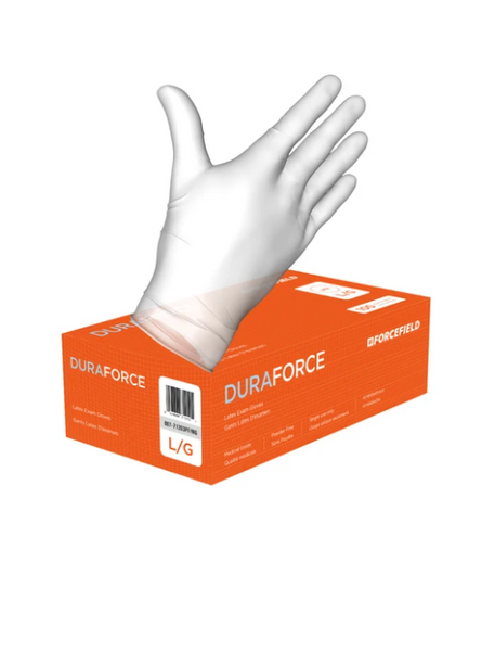 Duraforce Latex Disposable Examination Gloves (Case of 1000 Gloves) CURBSIDE PICK UP AVAILABLE