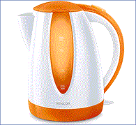 Electric Kettle Sencor SWK1813OR 1.8L Electric Kettle with Power Cord Storage Base and Automatic Shut Off, Orange