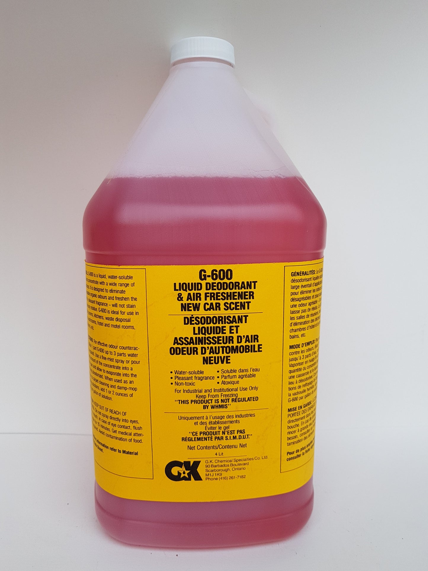 G-600 Liquid Deodorant 4L CURBSIDE PICK UP AVAILABLE