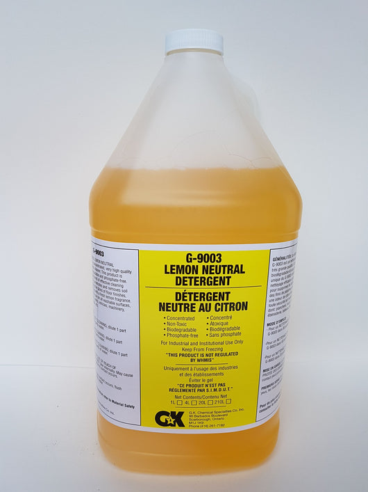 G-9003 Lemon Neutral Detergent 4L CURBSIDE PICK UP AVAILABLE