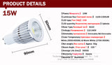 Gu10 Led Dimmable Led Spotlight Bulb Light 15W 10W 7W Gu10 Led Cob Spot Light Lamp Gu10 Led Bulb AC85-265v Lampada