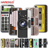 HAMEINUO Retro Camera Cassette Boombox Calculator Keyboard cell phone Cover case for iphone X 8 7 6 4 4s 5 5s SE 5c 6s plus