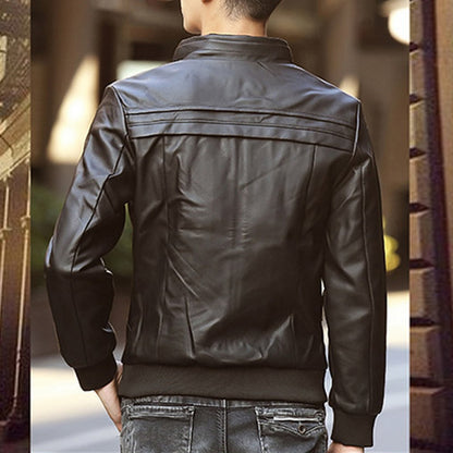 HEE GRAND 2018 New Fashion Autumn Winter Men Soft Leather Jackets Pu Zippers Long Sleeve Motorcycle Coat MWP395