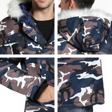 HEE GRAND 2018 New Fashion Winter Men Camouflage Big Collar Long Coat Jacket  Camouflage Color S~5XL MWM1799
