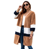 HEE GRAND Faux Fur Jacket Women 2018 Winter Oversize Mink Fur Outwear Patchwork Warm Luxury Cardigans Fashion Cape Female WWK636
