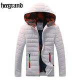HEE GRAND Men Winter Jacket Fashion Hooded Warm Down Cotton Male Casual Hoodies Clothing Coat MWM1681