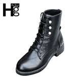 HEE GRAND New Arrival High Quality Black Winter Boots 2017 Young Girl Fashion Style Side European Boots Woman Size 35-40 XWX5999