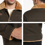 HEE GRAND Turn-down Collar Men's Winter Coat Fashion Warm Thick Single Breasted New Arrival Fur Inside Coat MWM1770