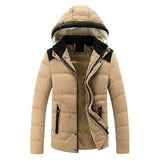 HEE GRAND Winter Hot Sale Man Thick Warm Windproof  Hooded Overcoats Plus Velvet Hat Detachable Slim Parka Coats MWM1473