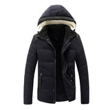 HEE GRAND Winter Hot Sale Man Thick Warm Windproof  Hooded Overcoats Plus Velvet Hat Detachable Slim Parka Coats MWM1473