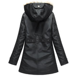 HEE GRAND Women Basic Jackets Winter Coats Faux Fur Woman Warm Parka Hood Coat Plus Size S-3 XL Oversize 2 Pieces Sets WWM056