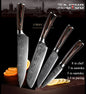 XITUO High quality 8"inch Utility Chef Knives laser Damascus steel Santoku kitchen Knives Sharp Cleaver Slicing Gift Knife